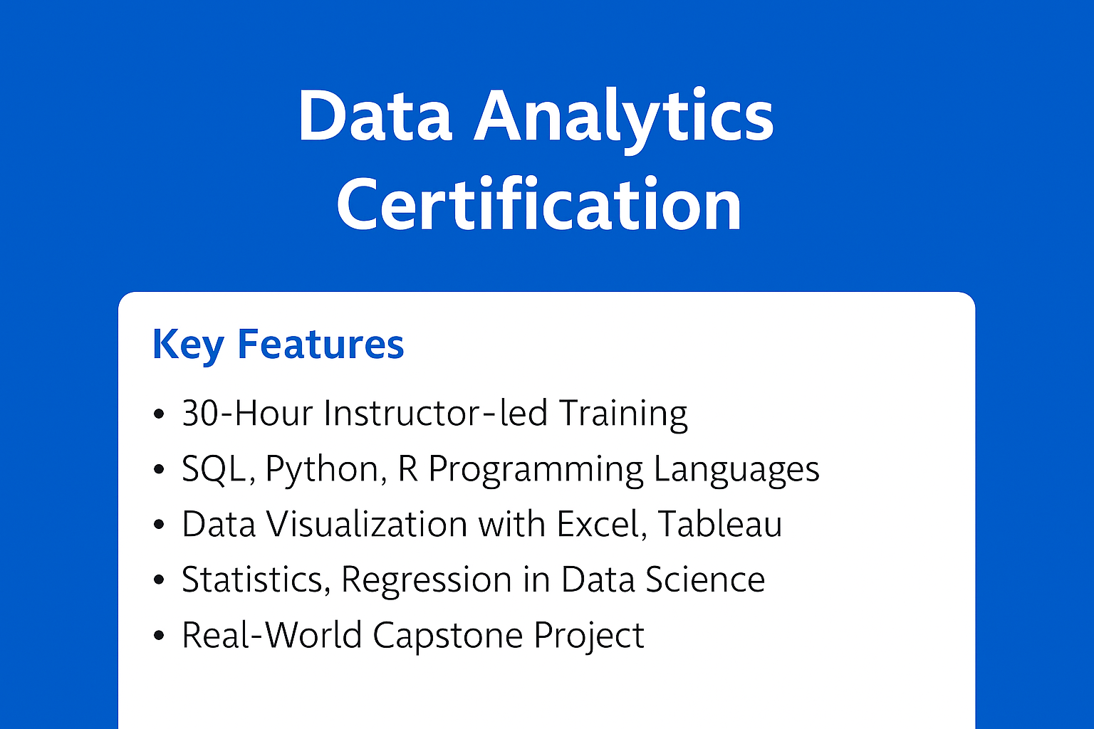 Data Analytics Certification